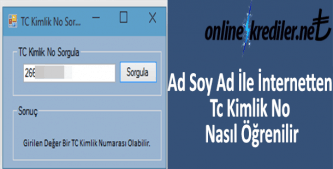 İnternetten Tc Kimlik No Öğrenme