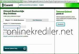 garanti bankasi online kredi basvurusu ekrani