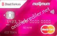 ziraat maximum kredi karti online basvuru sms ve internet