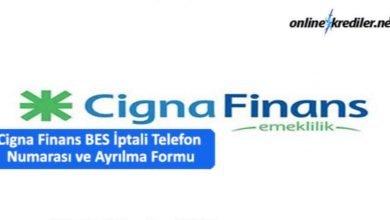 Photo of Cigna Finans Bes İptali Telefon Numarası Ayrılma Talep Formu