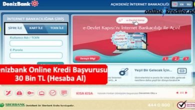 Photo of Denizbank Online Kredi Başvurusu 30 Bin TL (Hesaba Al)