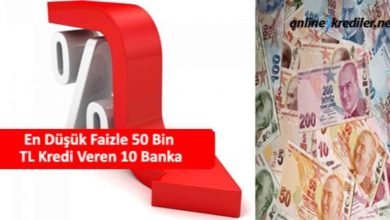 Photo of En Düşük Faizle 50 Bin TL Kredi Veren 10 Banka