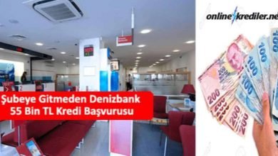 Photo of Şubeye Gitmeden Denizbank 55 Bin TL Kredi Başvurusu